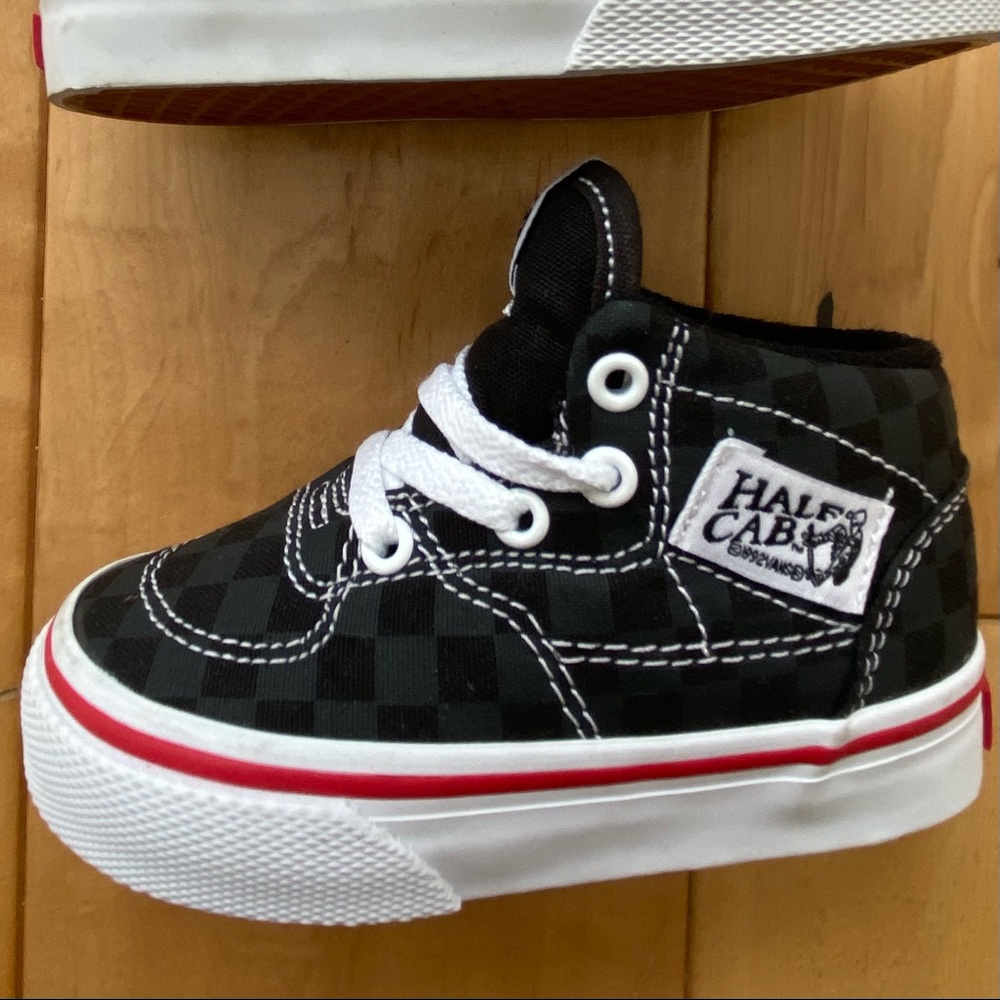 Toddler Vans Half Cab Checkerboard Black 5